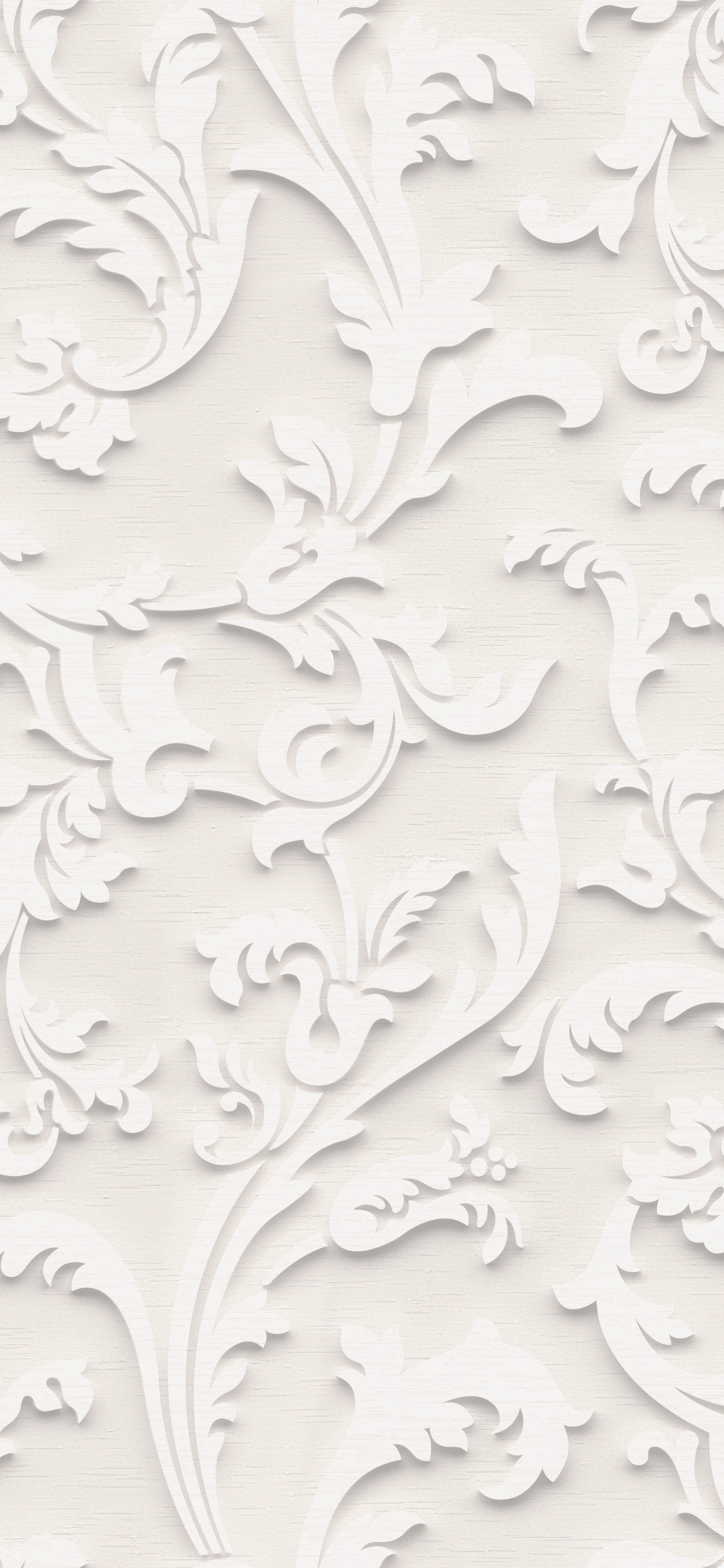 Weißes Und Graues Florales Textil. Wallpaper in 1242x2688 Resolution