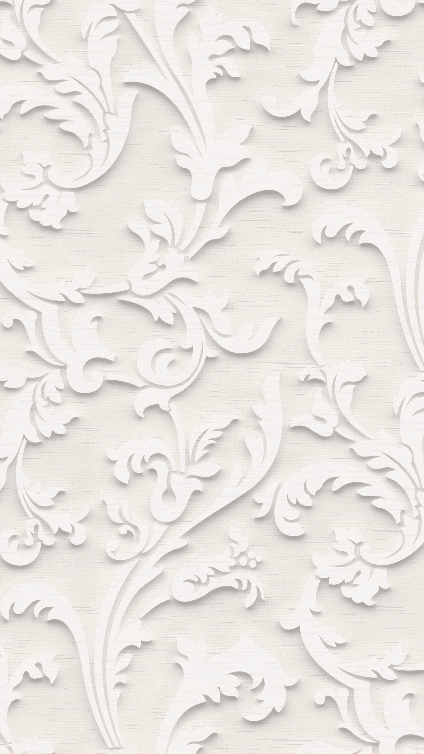 Weißes Und Graues Florales Textil. Wallpaper in 1440x2560 Resolution