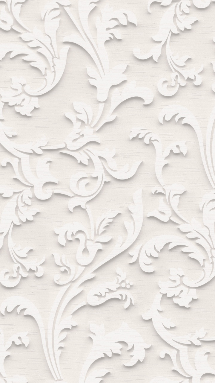 Weißes Und Graues Florales Textil. Wallpaper in 720x1280 Resolution