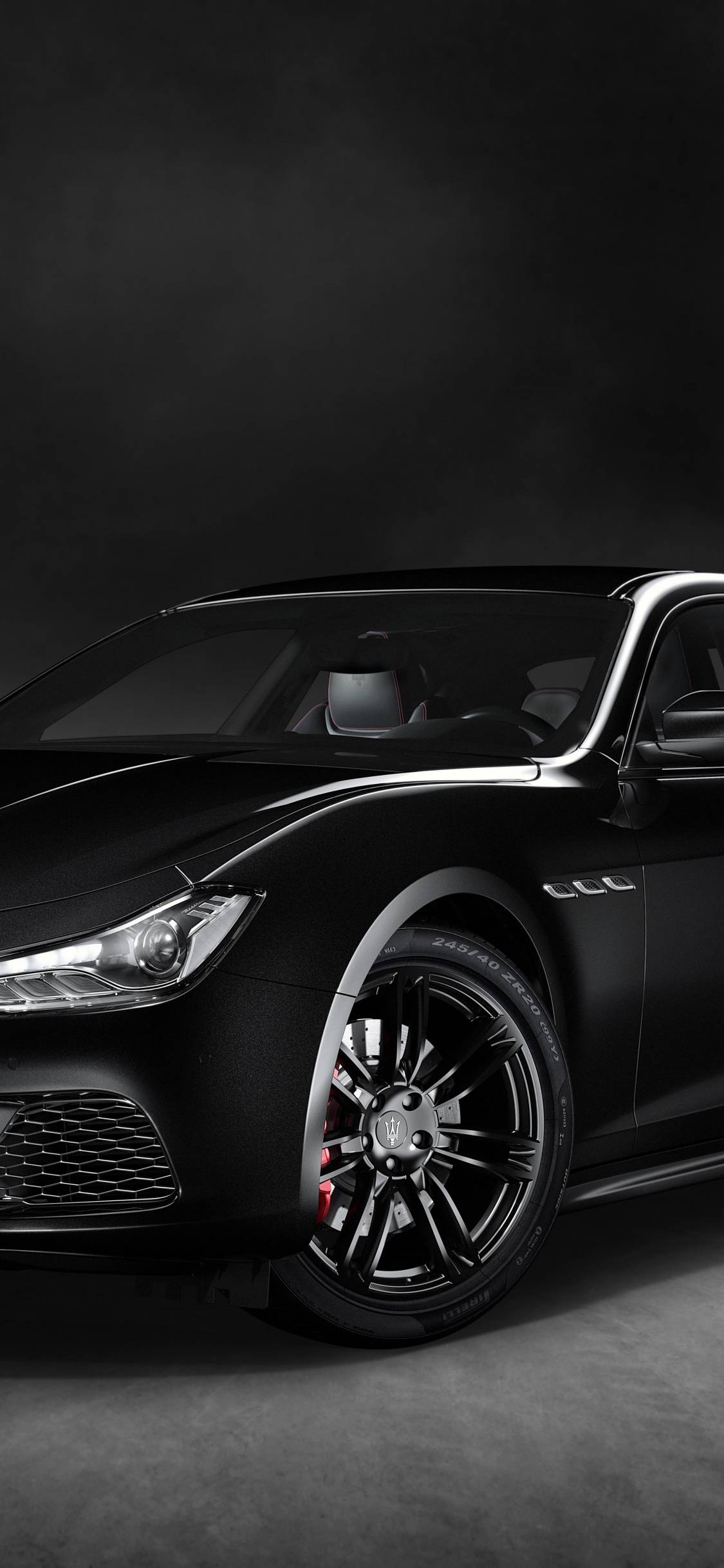 Grayscale Photo of Mercedes Benz Coupe. Wallpaper in 1125x2436 Resolution