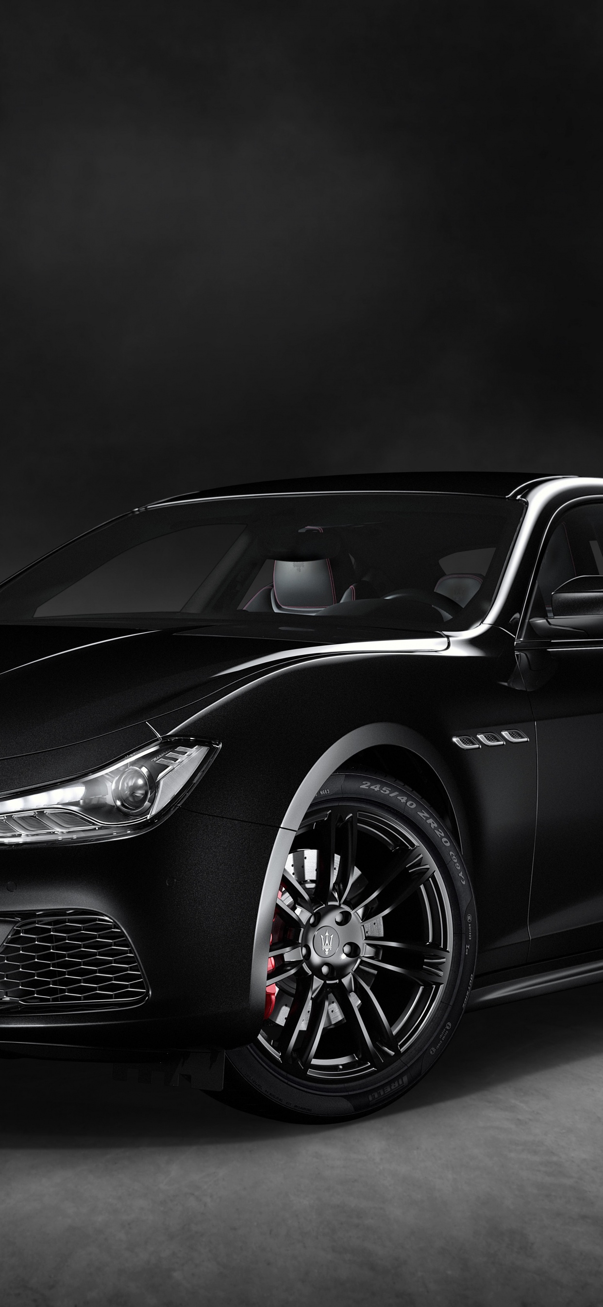 Photo en Niveaux de Gris de Mercedes Benz Coupé. Wallpaper in 1242x2688 Resolution