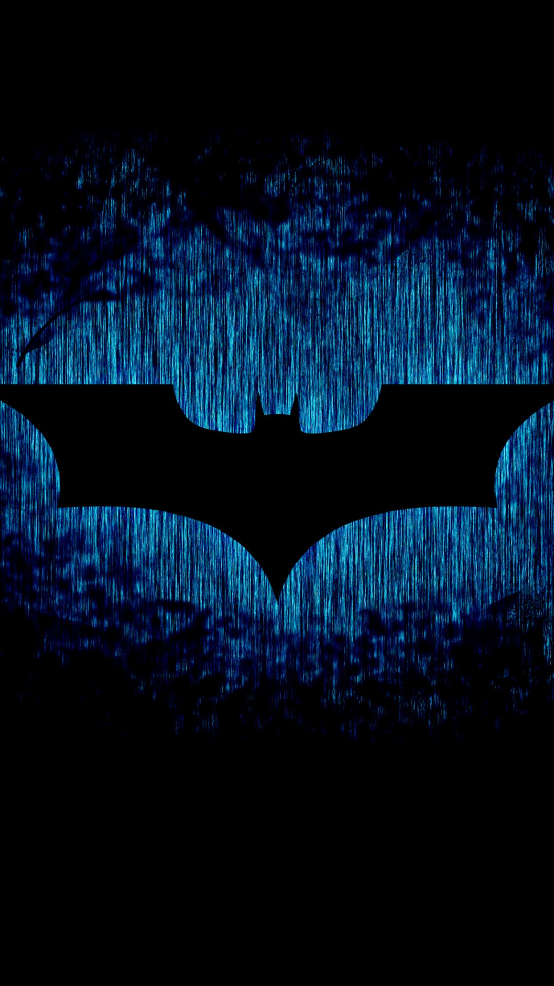 蝙蝠侠, 电蓝色的, 午夜, 天空, 黑色的 壁纸 1080x1920 允许