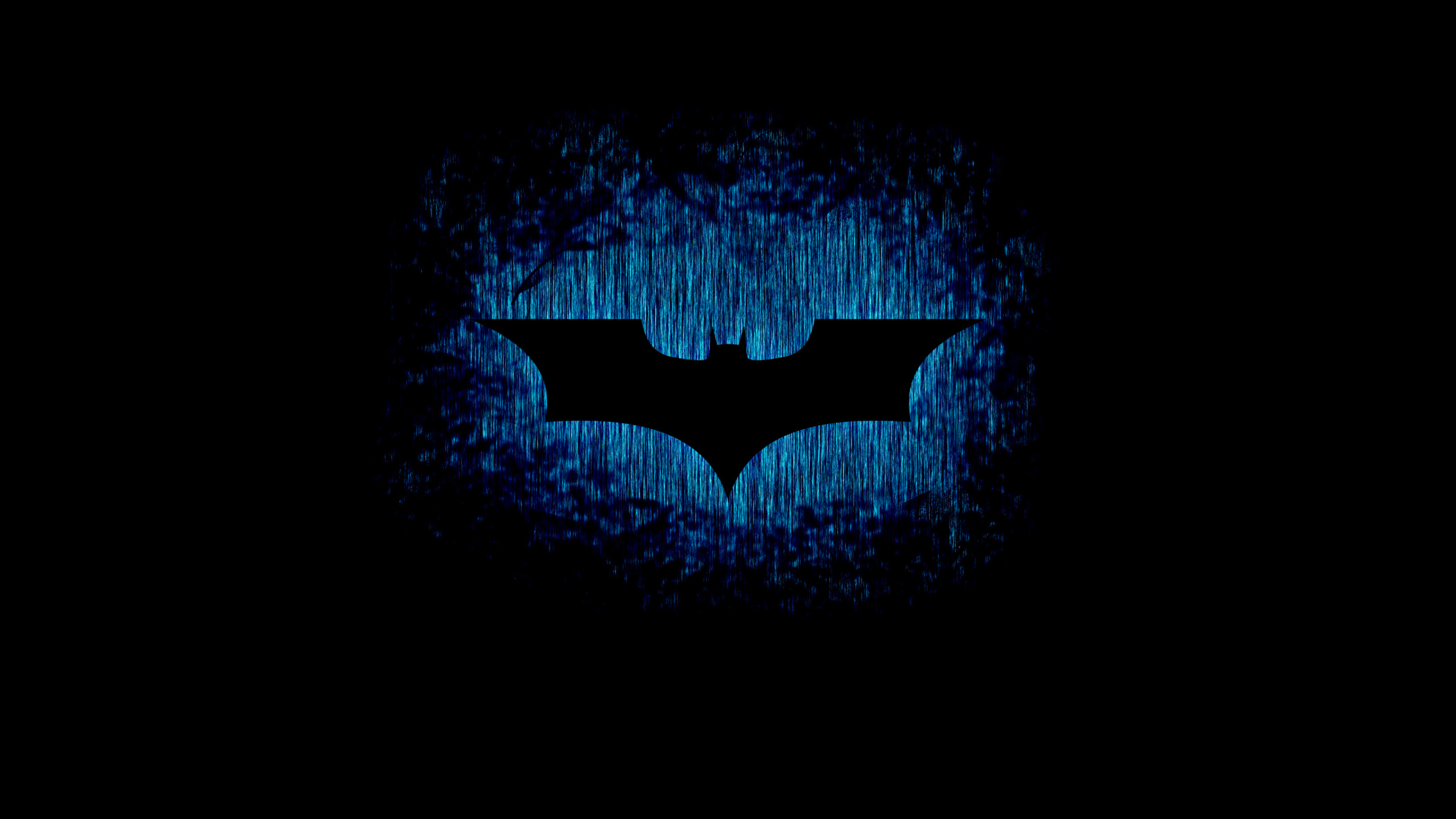 蝙蝠侠, 电蓝色的, 午夜, 天空, 黑色的 壁纸 2560x1440 允许