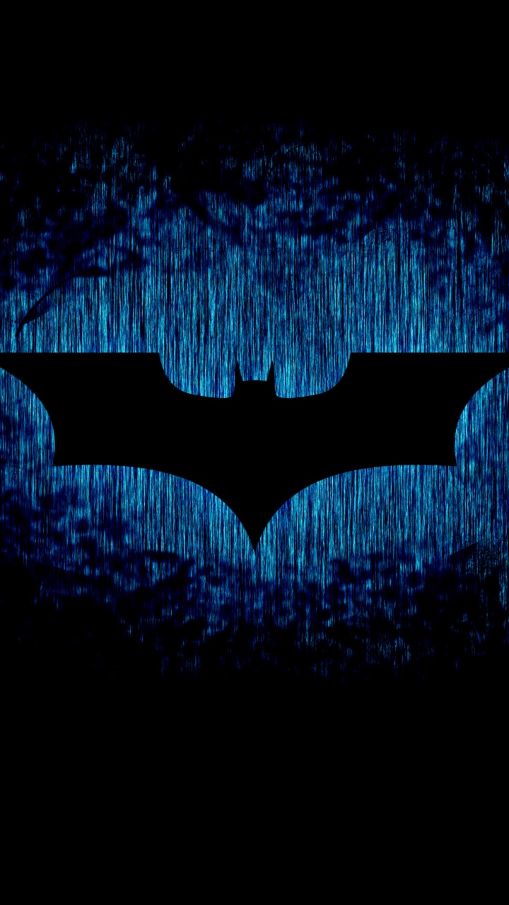 蝙蝠侠, 电蓝色的, 午夜, 天空, 黑色的 壁纸 720x1280 允许