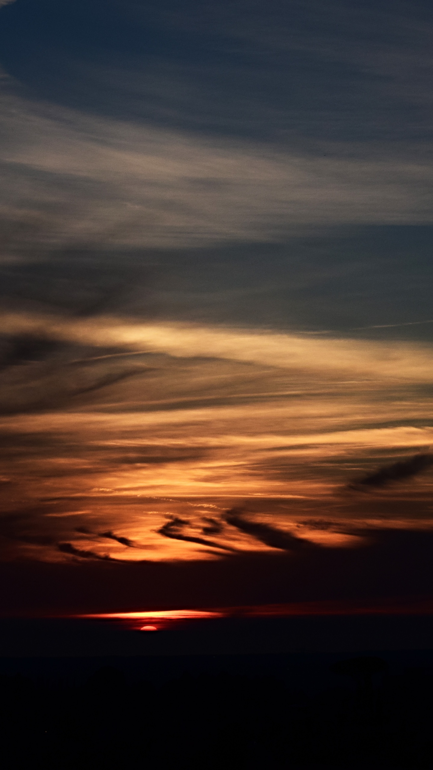 Sonnenuntergang, Horizont, Cloud, Afterglow, Abend. Wallpaper in 1440x2560 Resolution