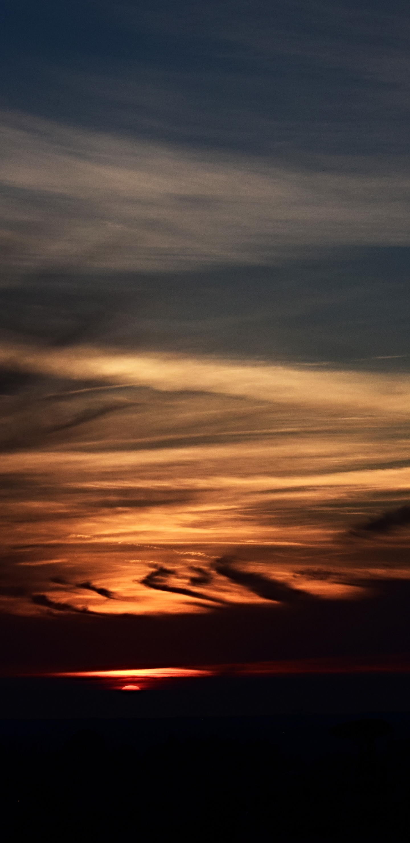 Sonnenuntergang, Horizont, Cloud, Afterglow, Abend. Wallpaper in 1440x2960 Resolution