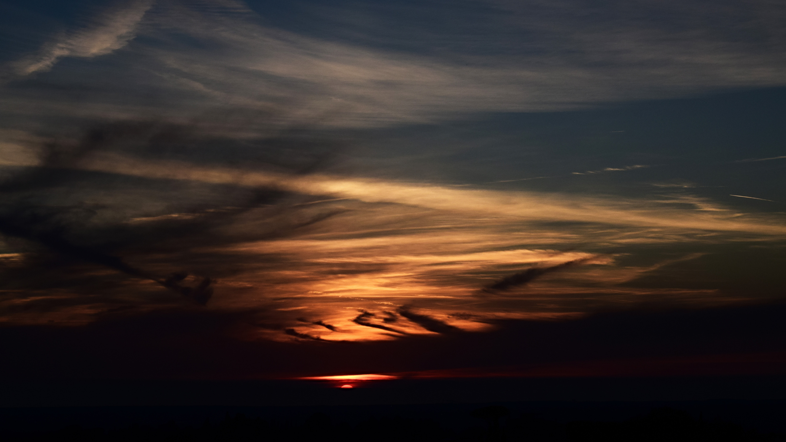 Horizon, Afterglow, Soir, Lever, Atmosphère. Wallpaper in 2560x1440 Resolution