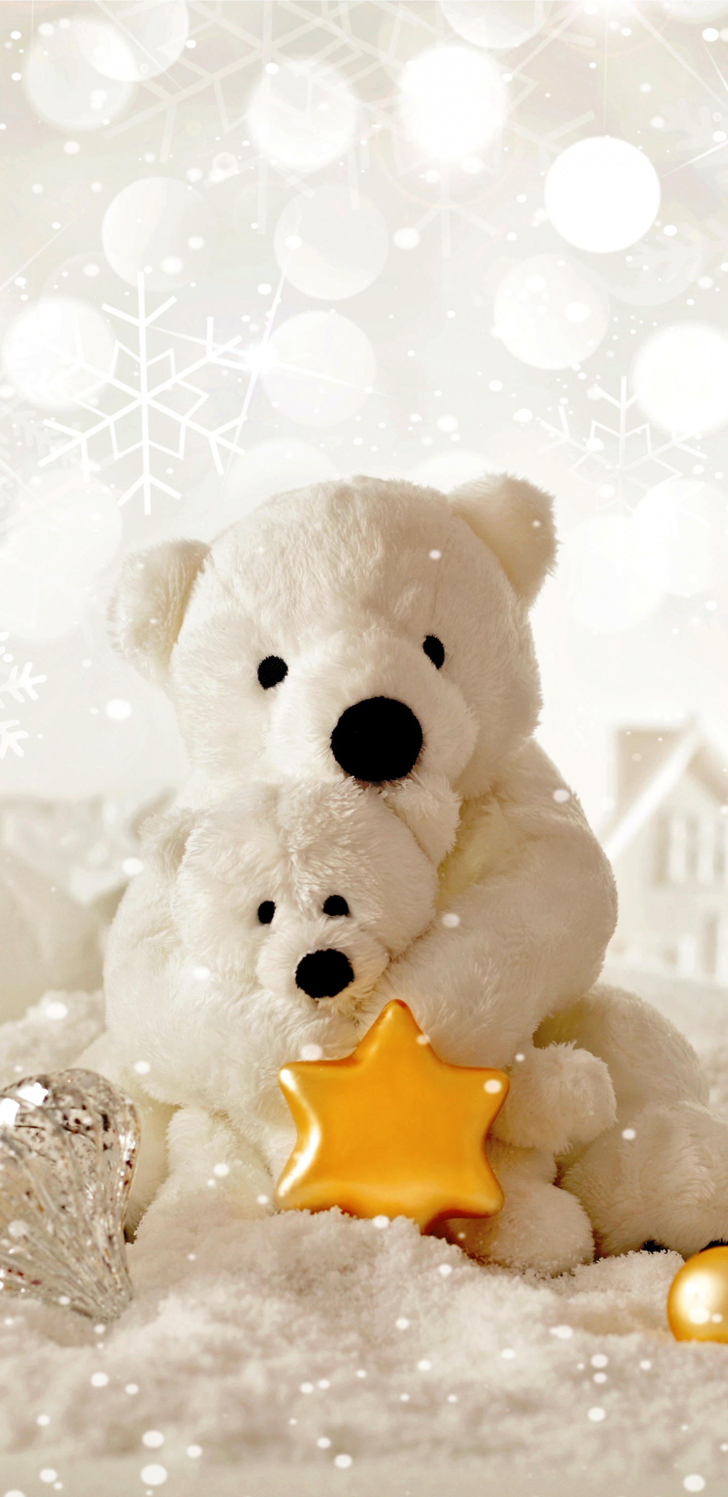 Christmas Day, Polar Bear, Teddy Bear, Christmas Ornament, Bear. Wallpaper in 1440x2960 Resolution