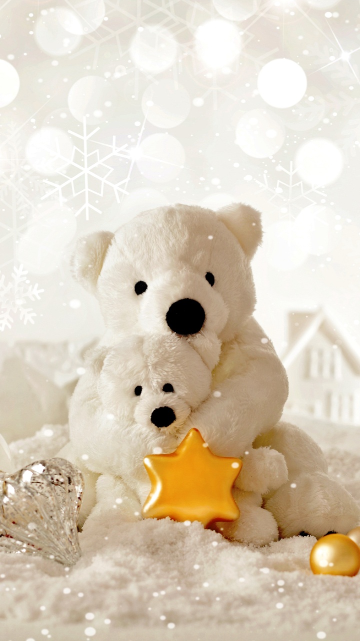 Christmas Day, Polar Bear, Teddy Bear, Christmas Ornament, Bear. Wallpaper in 720x1280 Resolution