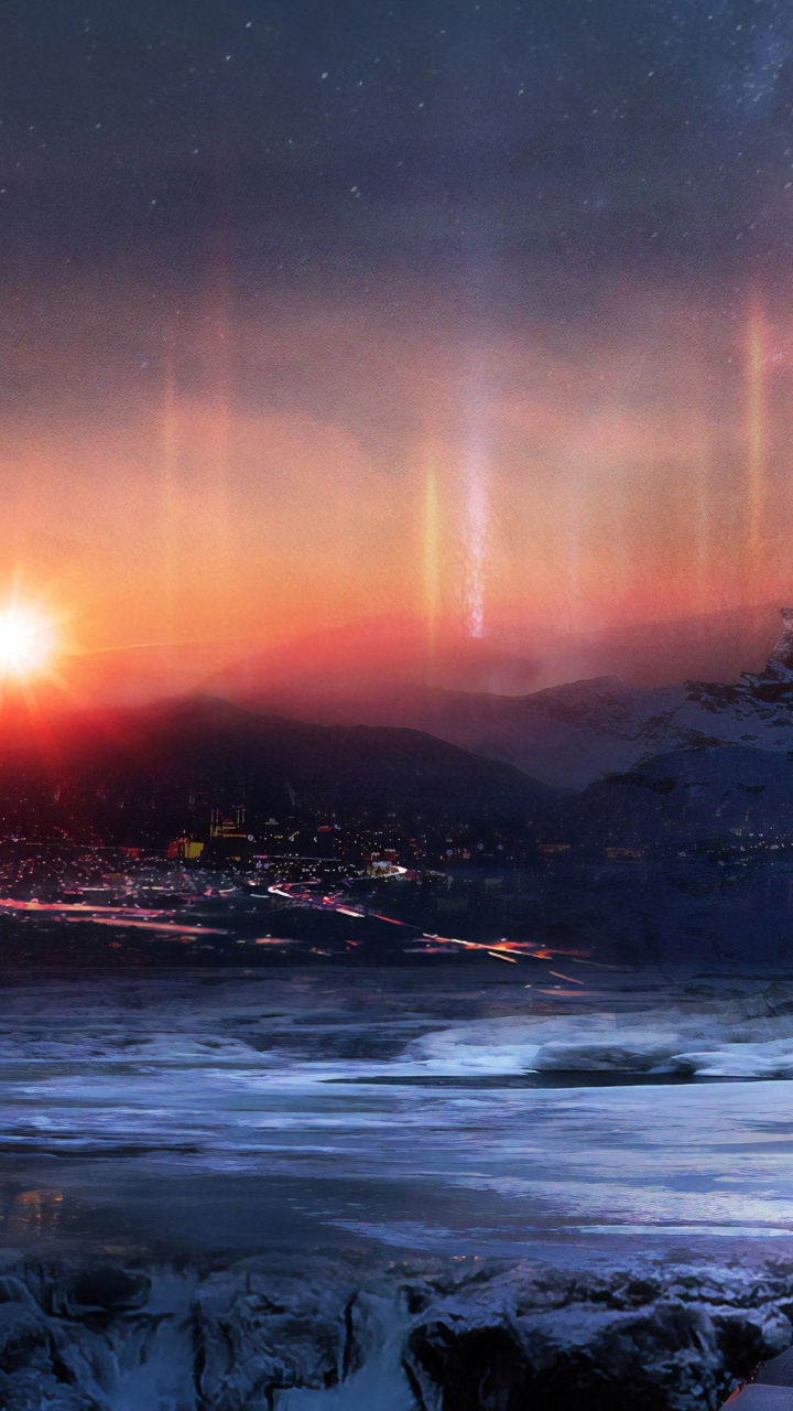 数码艺术, 气氛, 光, 自然景观, 性质 壁纸 720x1280 允许