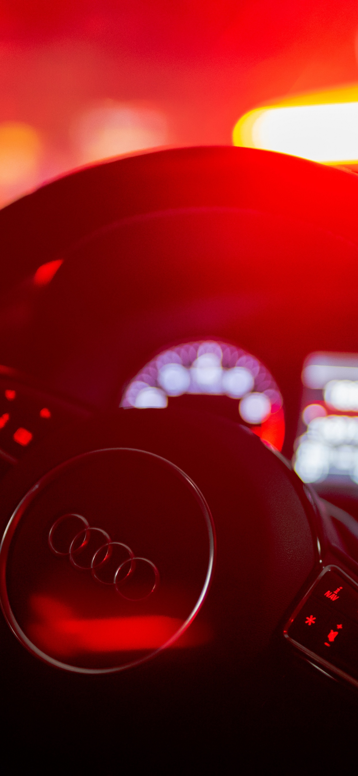 Volant de Jeep Rouge et Noir. Wallpaper in 1242x2688 Resolution