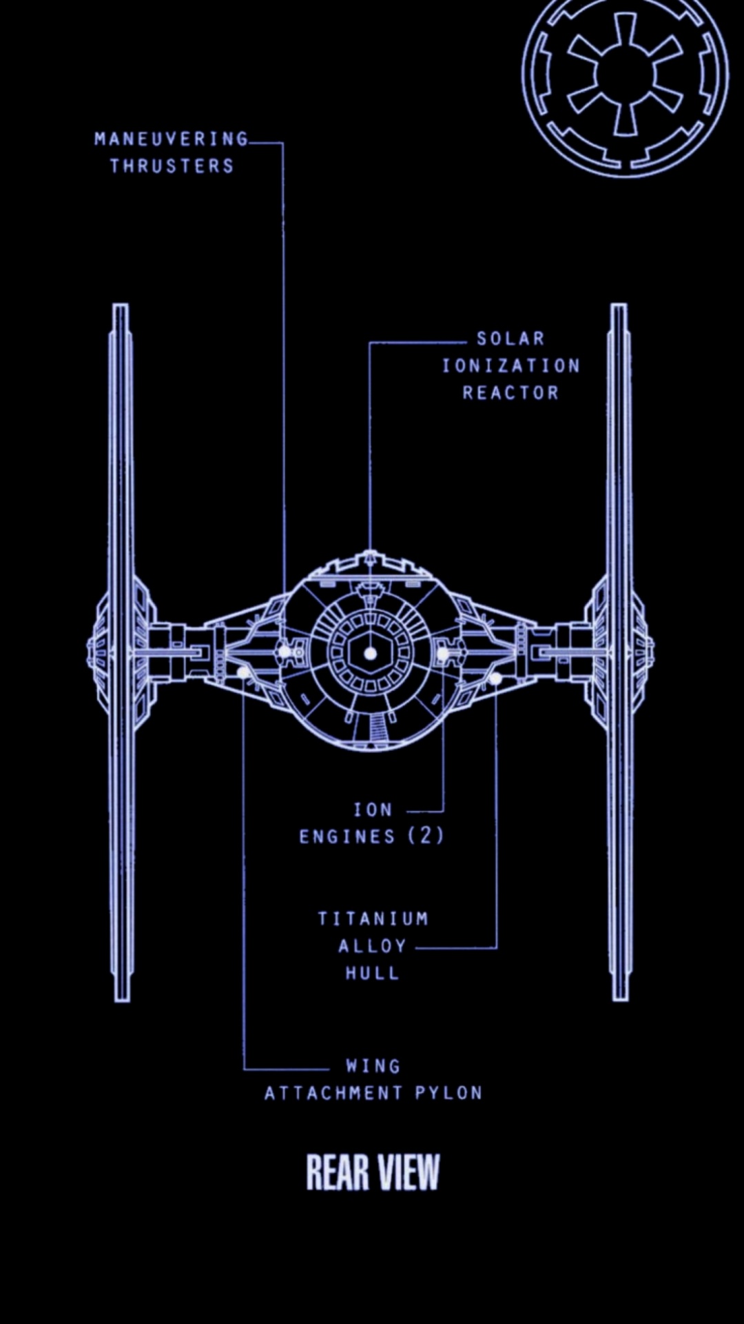 Amoled Telefon, TIE Fighter, Amoled, Symmetrie, Wissenschaft. Wallpaper in 1080x1920 Resolution