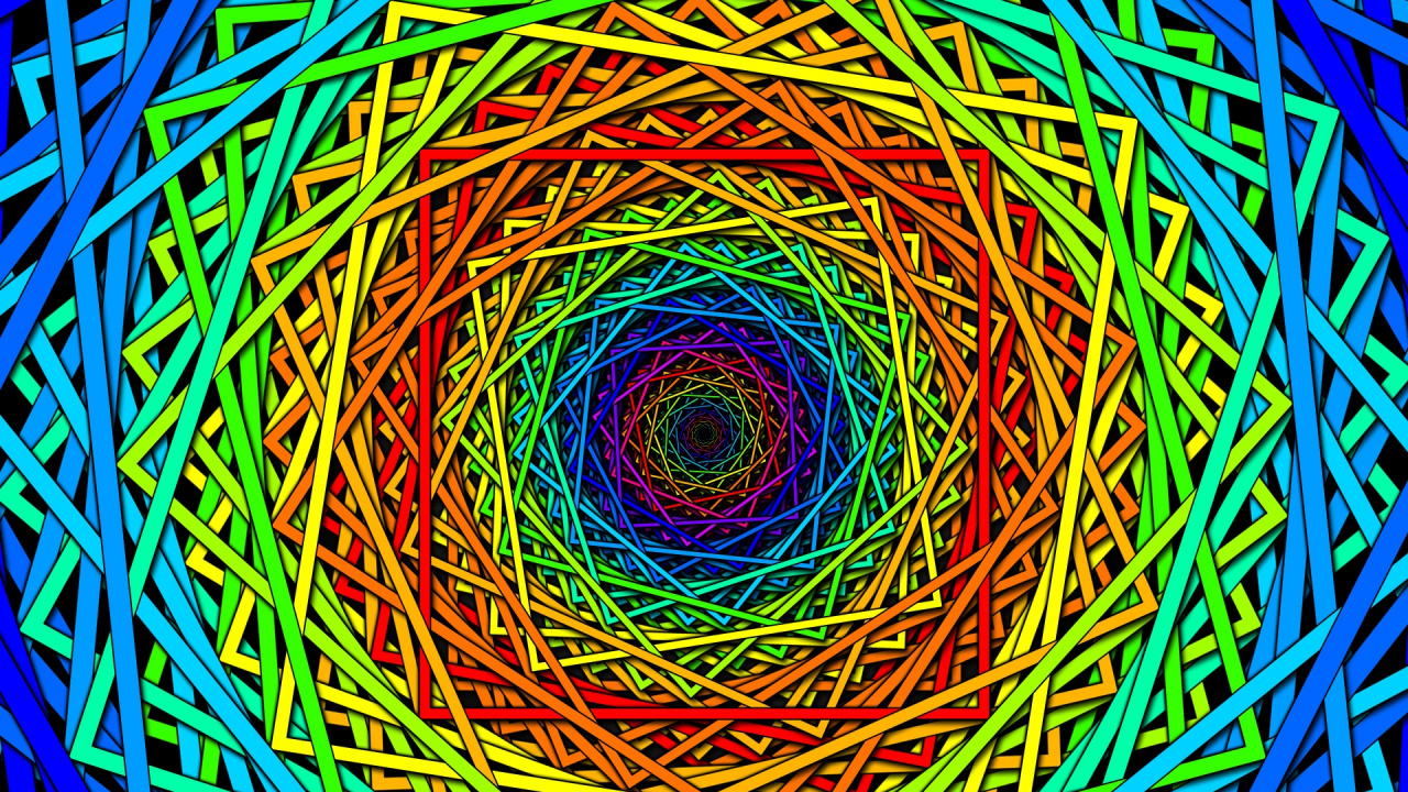 Lumière Ronde Rouge Jaune et Bleue. Wallpaper in 1280x720 Resolution