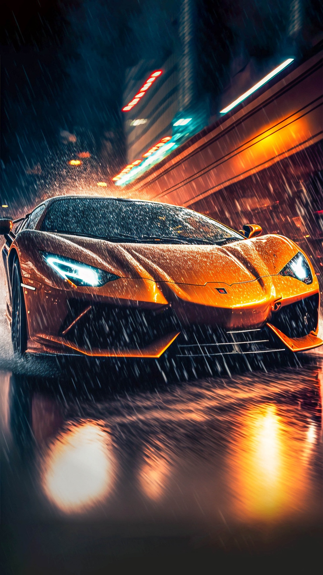 兰博基尼, 布加迪, 超级跑车, 车灯, 格栅 壁纸 1080x1920 允许