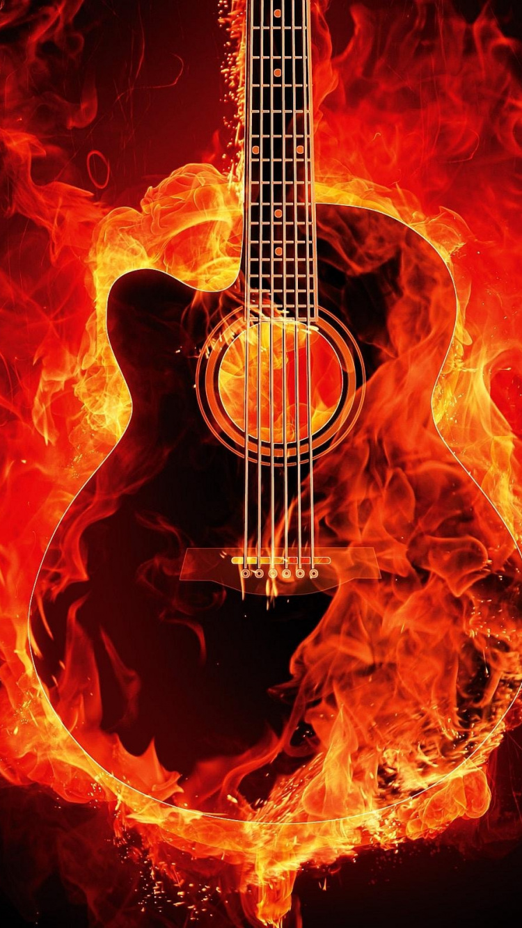 Guitarra, Guitarra Acústica, Instrumento de Cuerda, Rojo, Instrumentos de Cuerda Pulsada. Wallpaper in 750x1334 Resolution