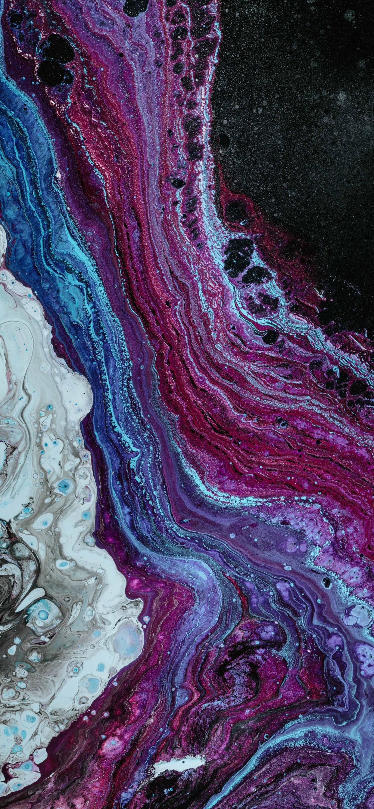 Peinture, Purple, Pink, Blue, Eau. Wallpaper in 1242x2688 Resolution