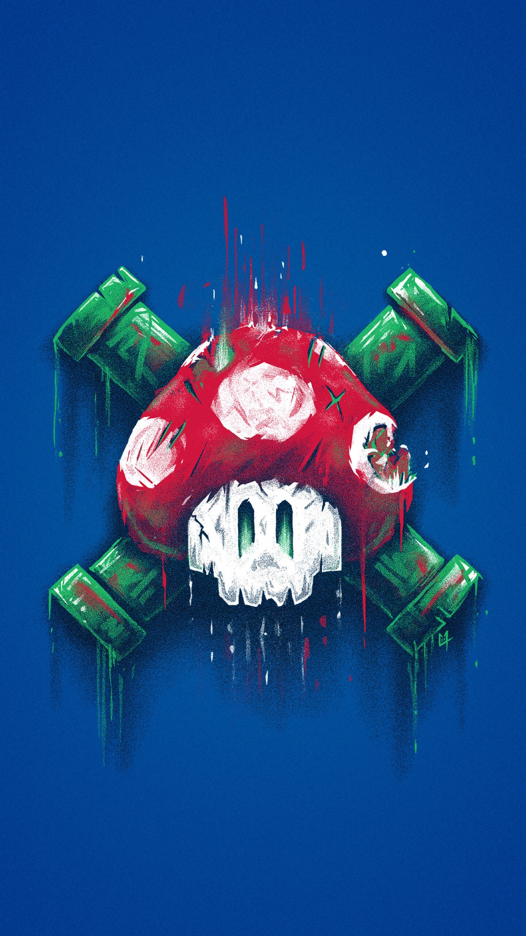 Mario Mushroom Skull, Mushroom, t Shirt, Nintendo, Warp Pipes. Wallpaper in 1080x1920 Resolution