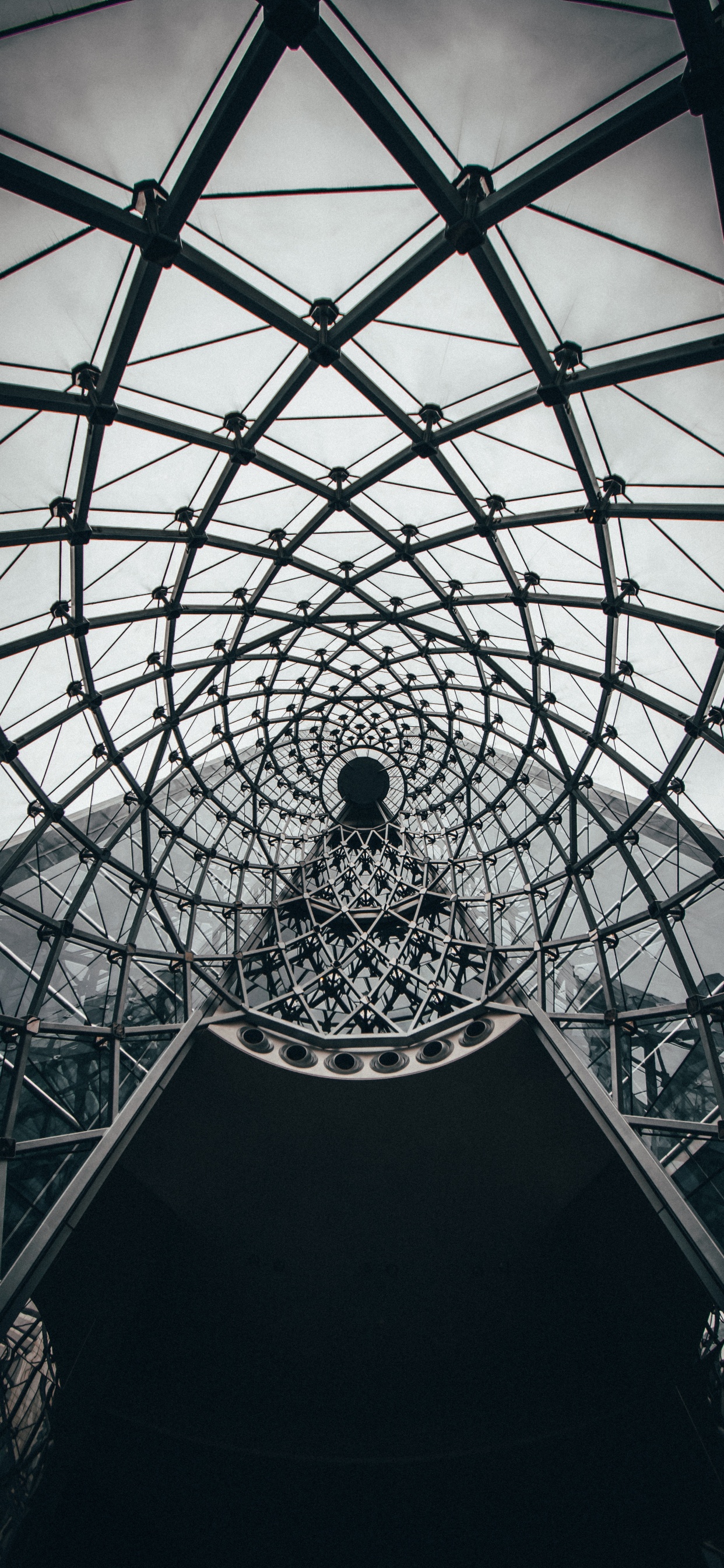 建筑, 采光, 光, 对称, 天花板 壁纸 1242x2688 允许