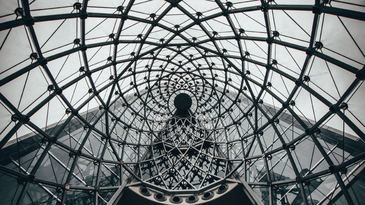 建筑, 采光, 光, 对称, 天花板 壁纸 1280x720 允许