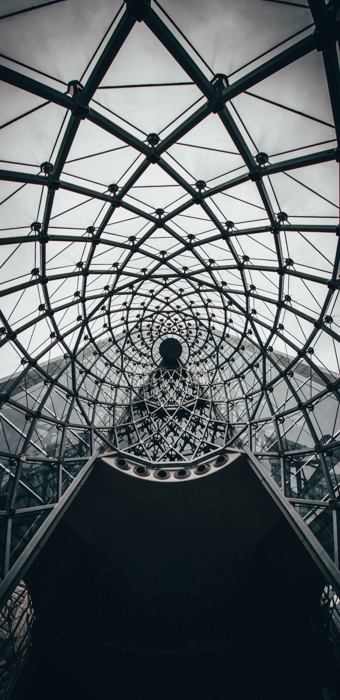 建筑, 采光, 光, 对称, 天花板 壁纸 1440x2960 允许