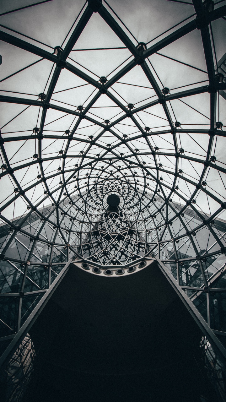 建筑, 采光, 光, 对称, 天花板 壁纸 720x1280 允许