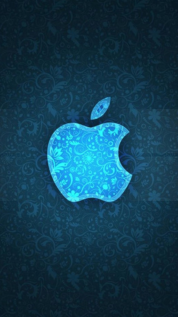 Blaue Und Weiße Herzform Illustration. Wallpaper in 750x1334 Resolution