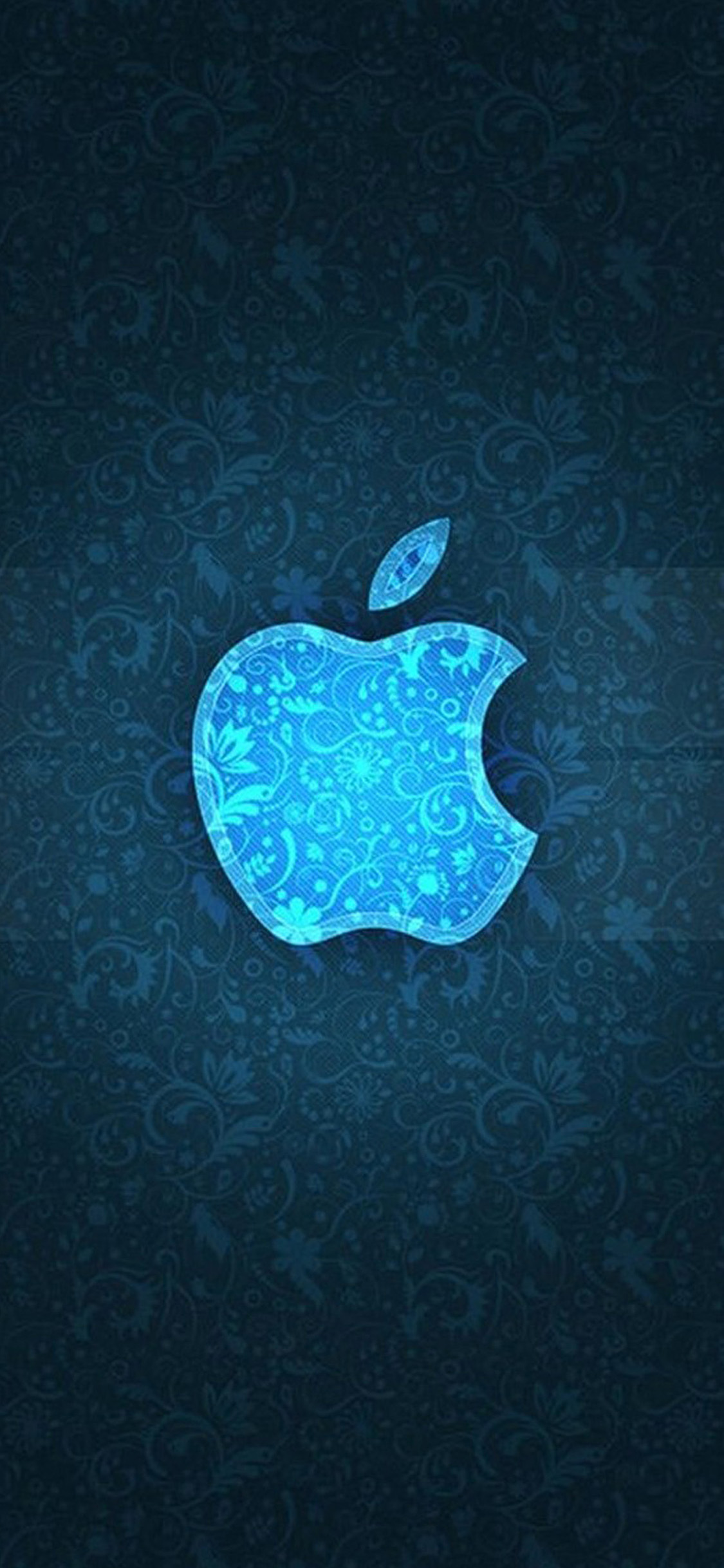 Blue and White Heart Shape Illustration. Wallpaper in 1125x2436 Resolution