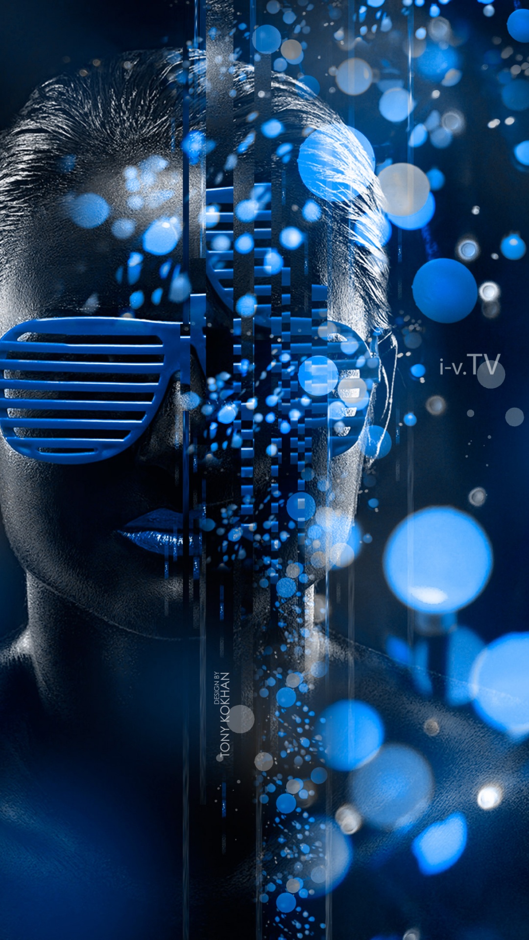 Deep House, House Music, Techno, Tech House, Blue. Wallpaper in 1080x1920 Resolution