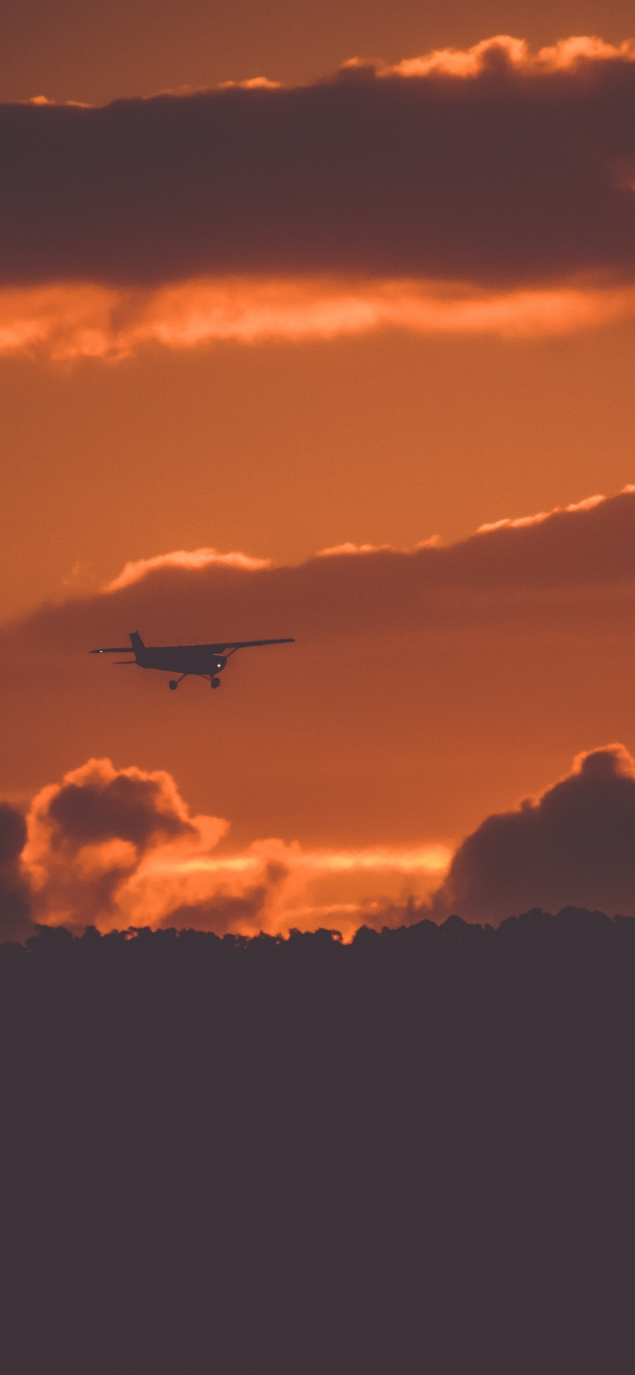 Airplane, Flight, Afterglow, Cloud, Sunset. Wallpaper in 1242x2688 Resolution