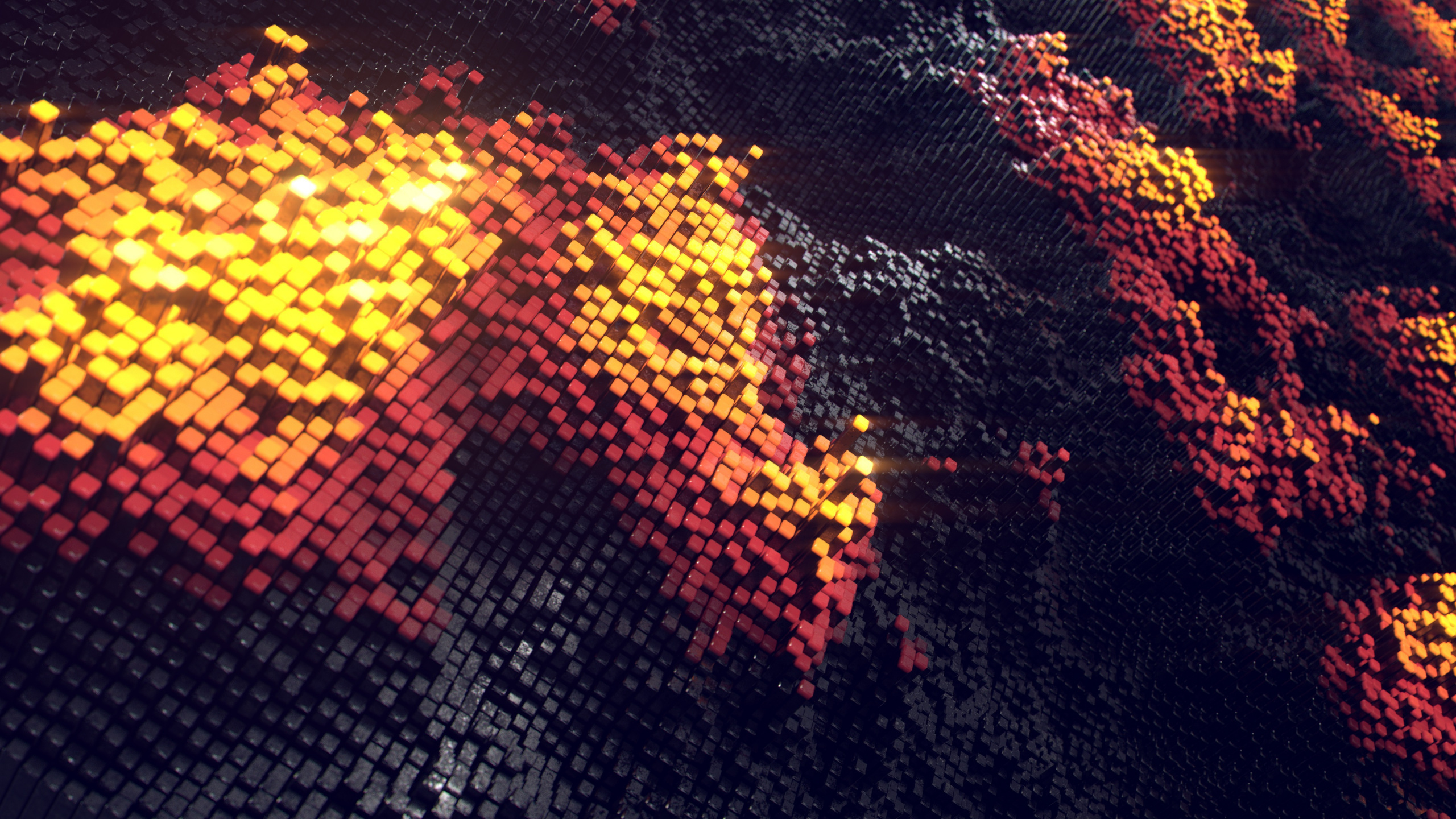 Fuego en Llamas Durante la Noche. Wallpaper in 2560x1440 Resolution