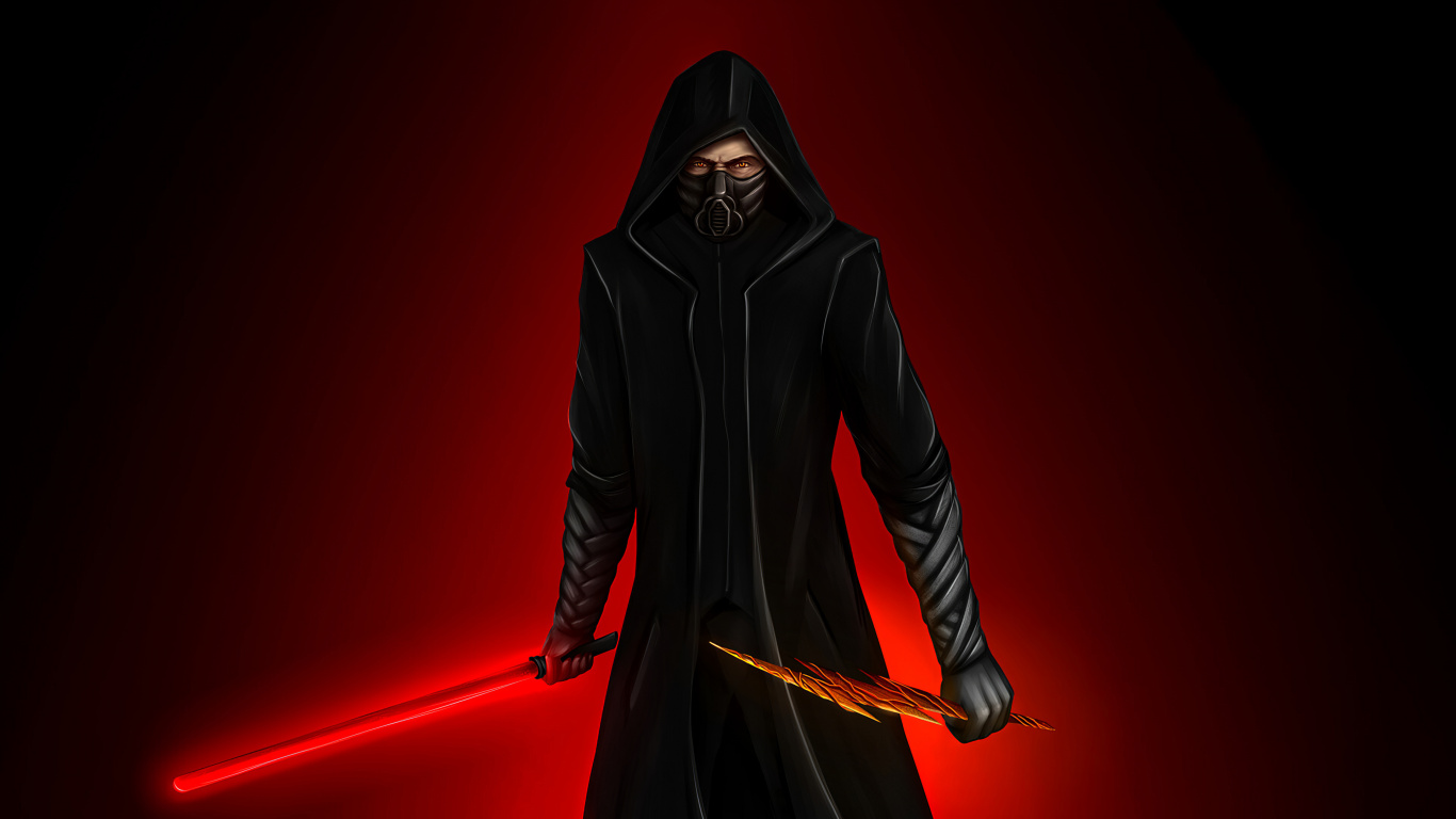 Woman in Black Hijab and Black Abaya. Wallpaper in 1366x768 Resolution