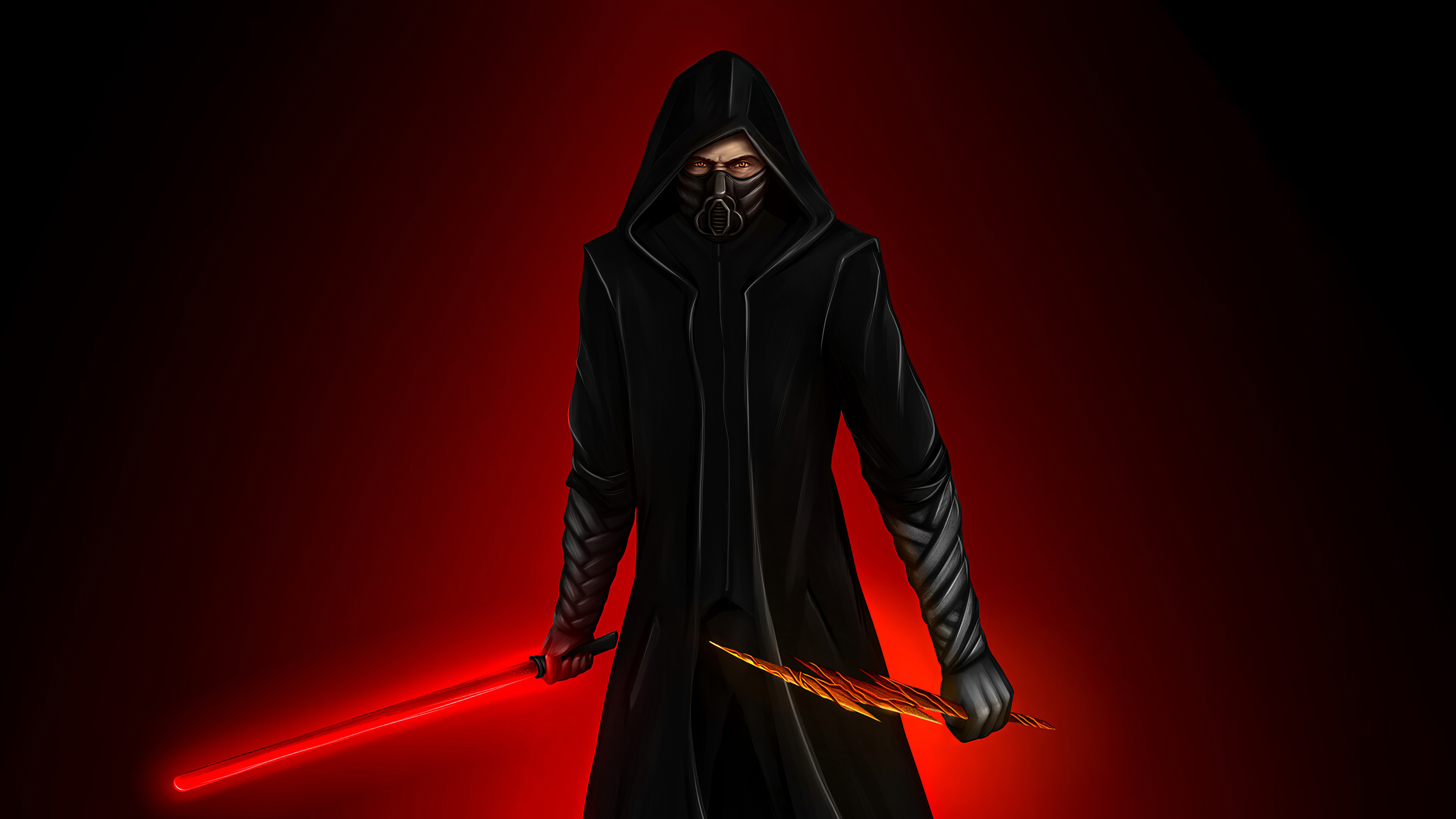 Woman in Black Hijab and Black Abaya. Wallpaper in 3840x2160 Resolution