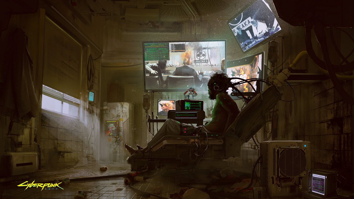 Cyberpunk 2077 Concept Art, Cyberpunk 2077, Concept Art, cd Projekt, Art. Wallpaper in 1366x768 Resolution