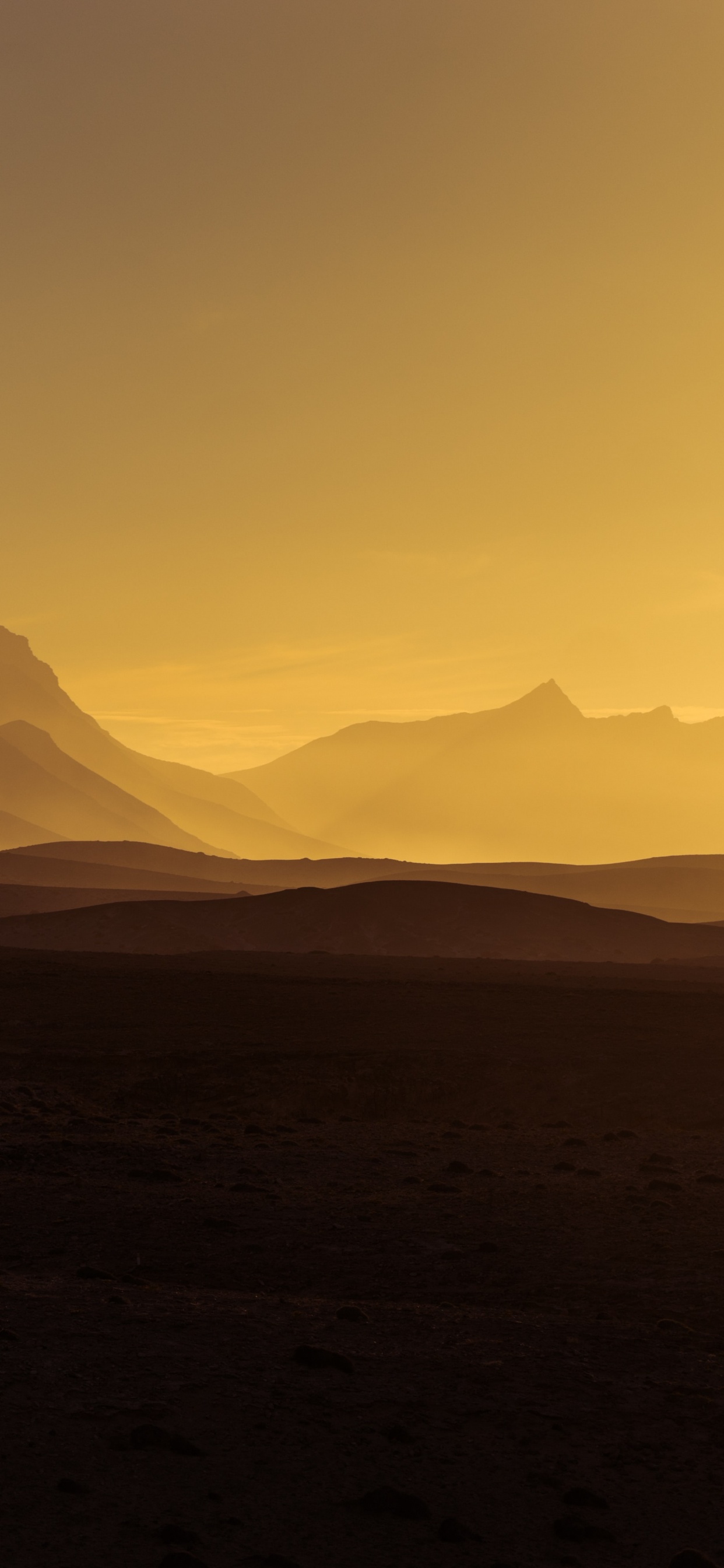 Goldene Berge, Fuerteventura, Sonnenuntergang, Afterglow, Sonnenaufgang. Wallpaper in 1242x2688 Resolution