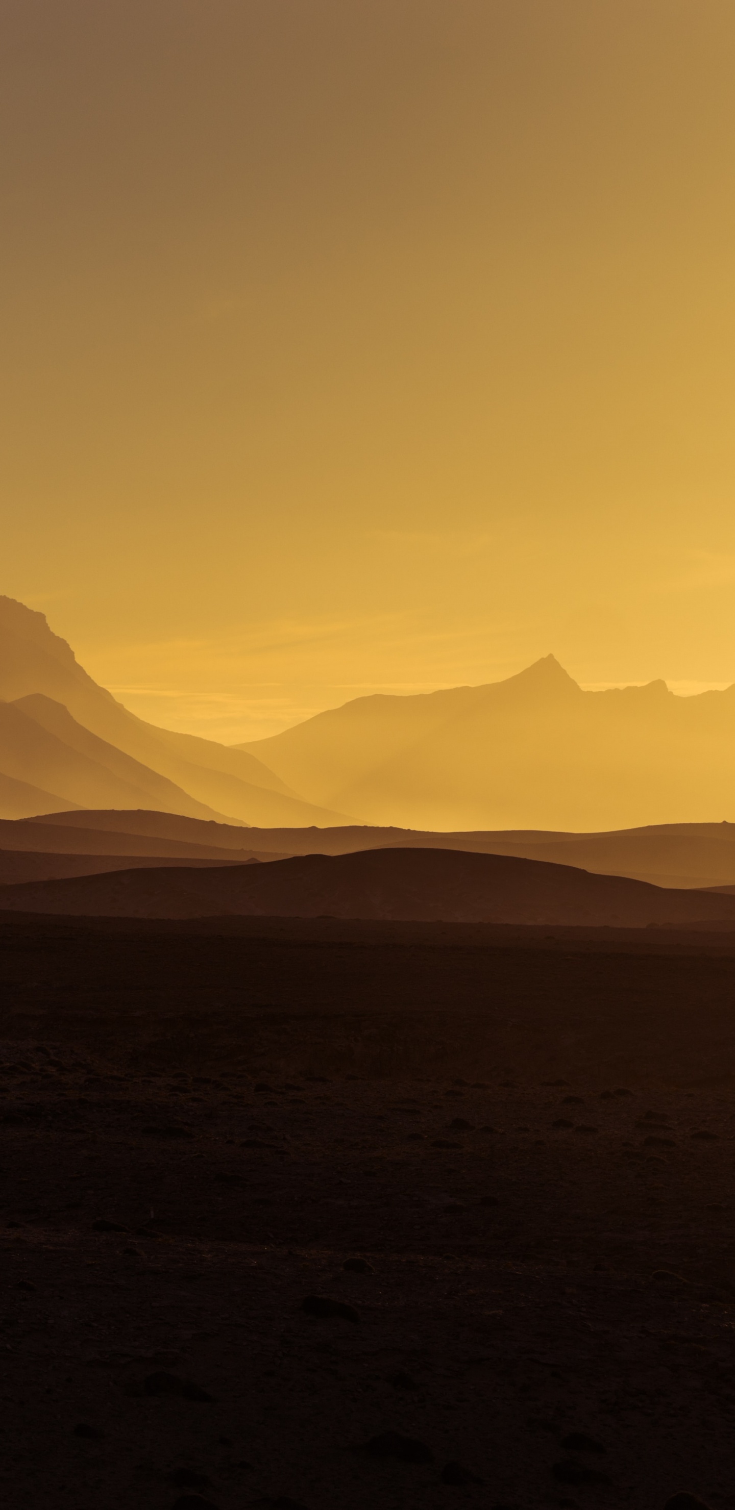 Goldene Berge, Fuerteventura, Sonnenuntergang, Afterglow, Sonnenaufgang. Wallpaper in 1440x2960 Resolution