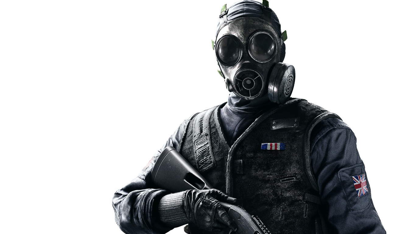 Ubisoft, Gas Mask, Headgear, Twitch Tv, Game. Wallpaper in 1366x768 Resolution