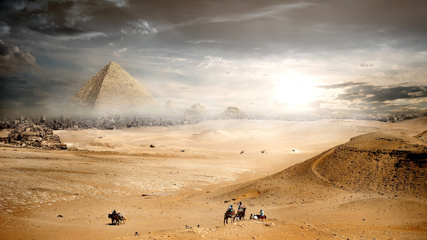 Leute, Die Tagsüber Auf Braunem Sand Laufen. Wallpaper in 1366x768 Resolution