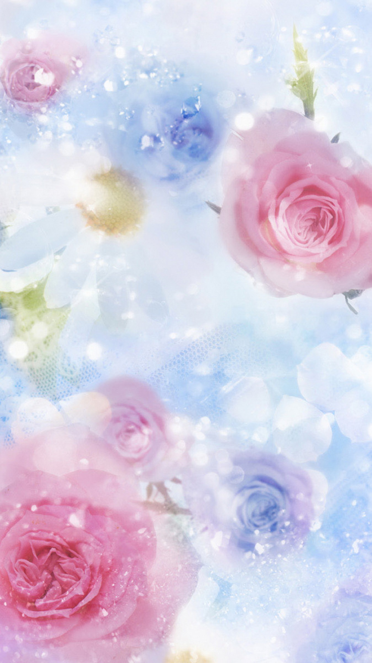 White and Pink Floral Textile. Wallpaper in 750x1334 Resolution