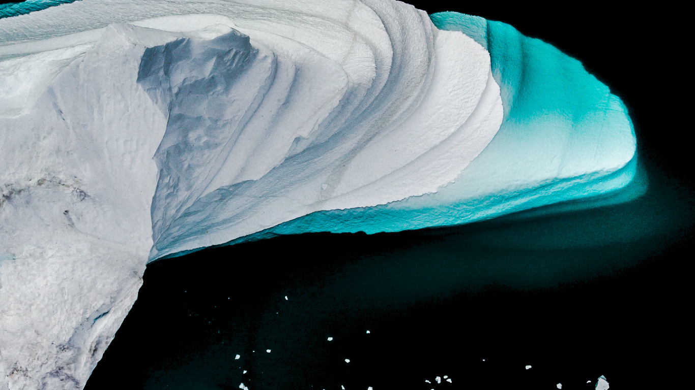 Amoled, IOS, Glace, Calotte de Glace, Aqua. Wallpaper in 1366x768 Resolution