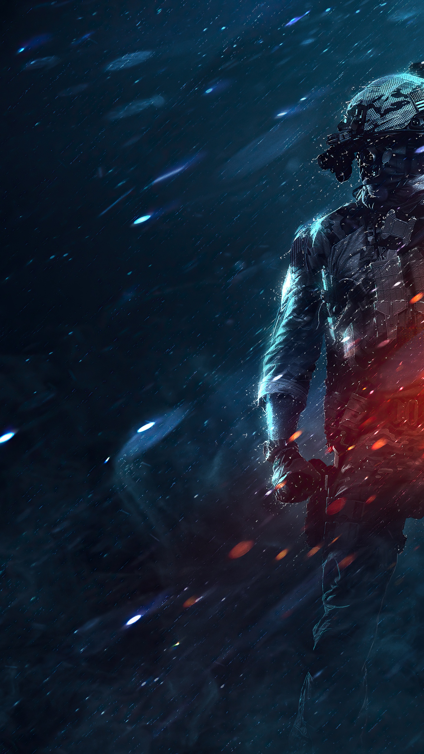 Battlefield 2042, Battlefield 1, Actionspiel, Wasser, Unterwasser. Wallpaper in 1440x2560 Resolution