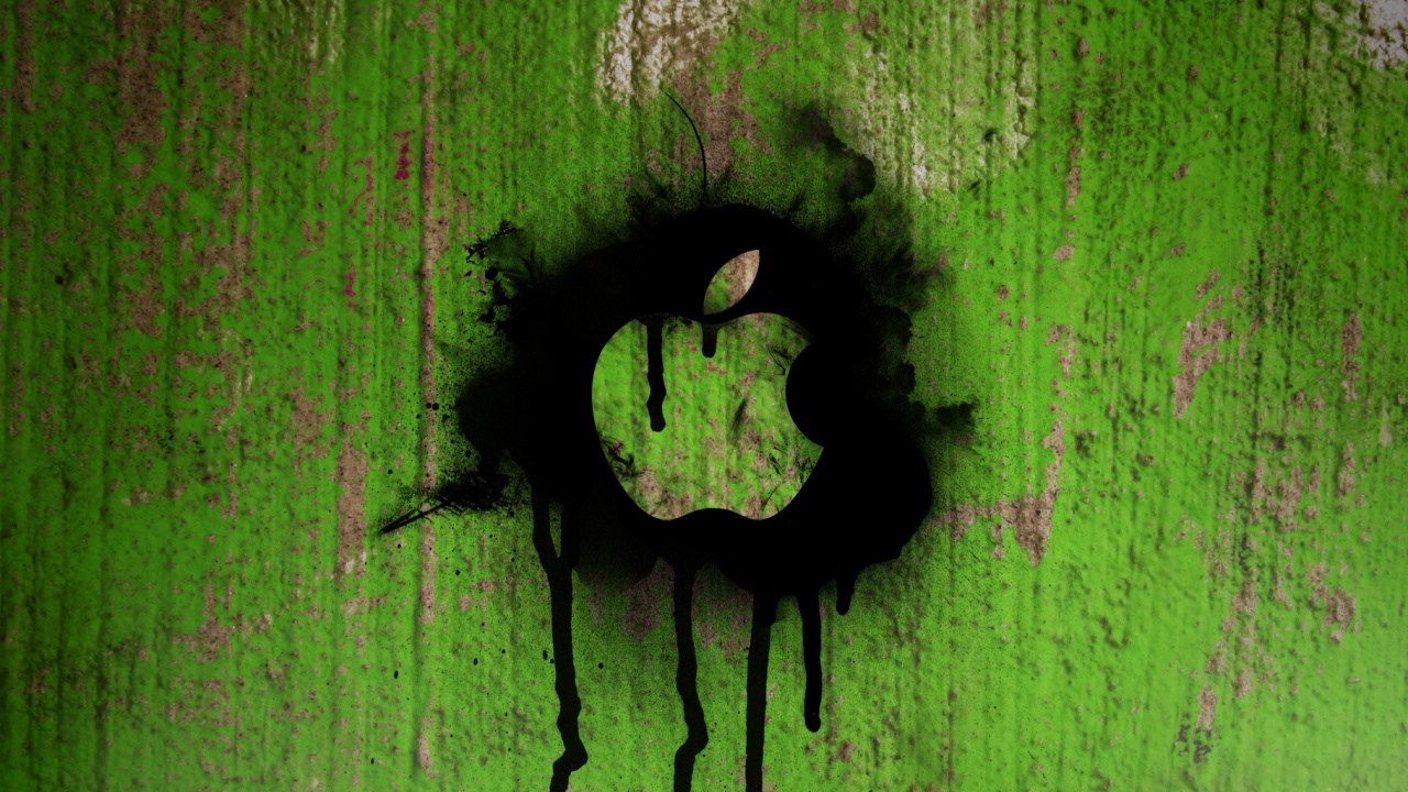 绿色的, 草, Apple, 气溶胶漆 壁纸 1280x720 允许