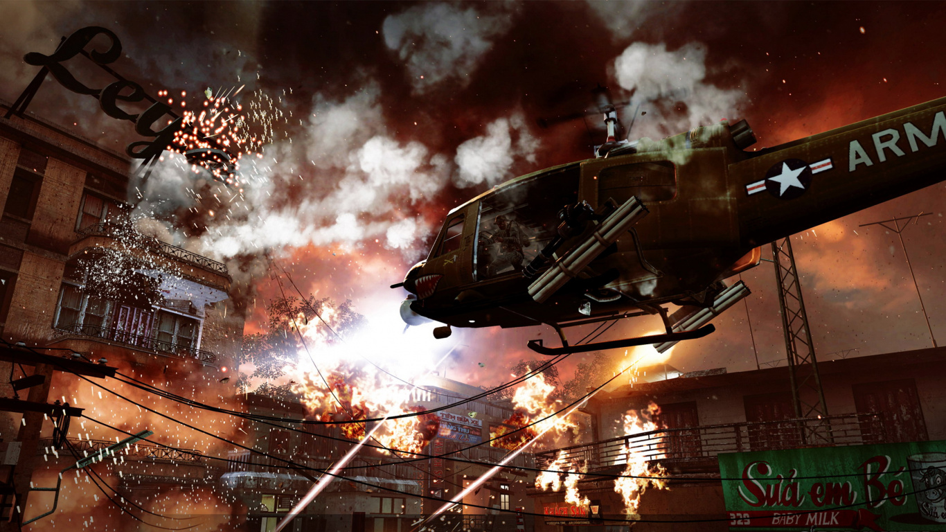 Call of Duty Black Ops Iii, Treyarch, Playstation 3, Juego de Pc, Estallido. Wallpaper in 1366x768 Resolution