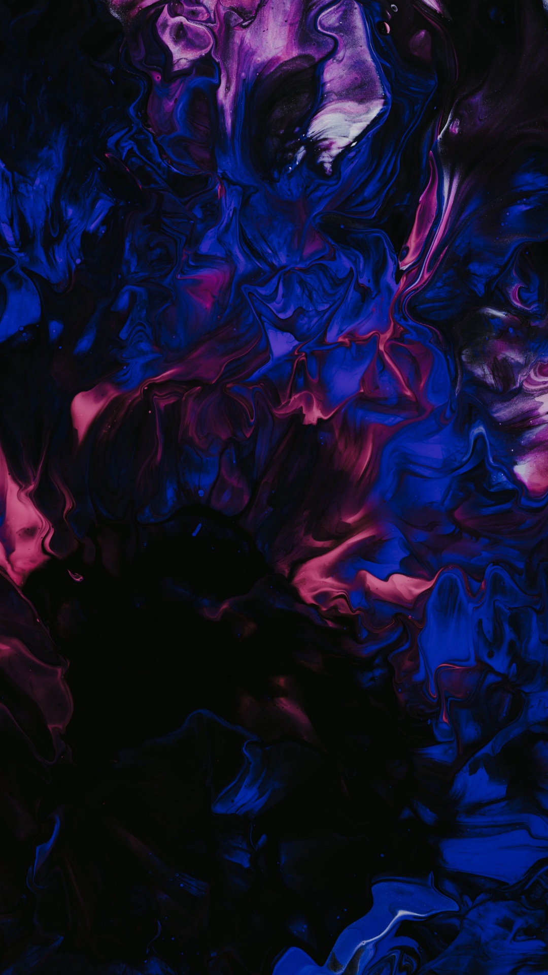 Black Blue and Purple Painting, Podcast, Kinda Care Kinda Dont, Abstract Art, Spotify. Wallpaper in 1080x1920 Resolution