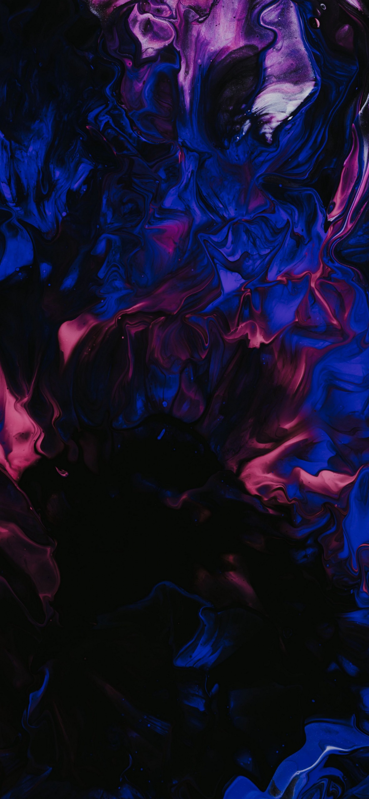 Black Blue and Purple Painting, Podcast, Kinda Care Kinda Dont, Abstract Art, Spotify. Wallpaper in 1242x2688 Resolution