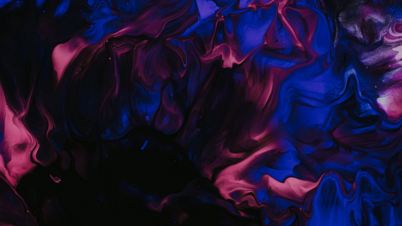 Black Blue and Purple Painting, Podcast, Kinda Care Kinda Dont, Abstract Art, Spotify. Wallpaper in 1280x720 Resolution