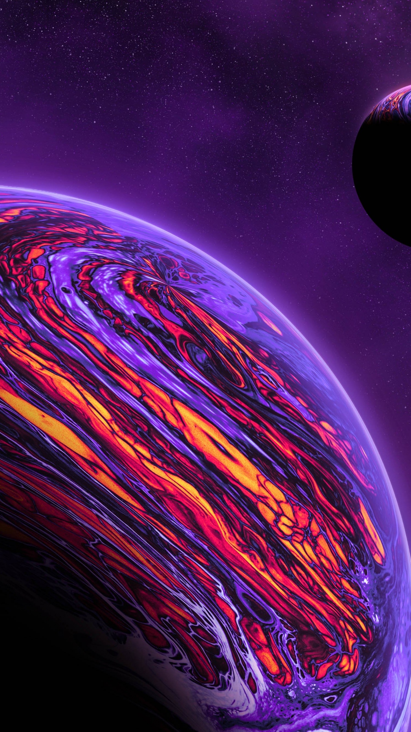 Planet, Atmosphäre, Purpur, Natur, Veilchen. Wallpaper in 1440x2560 Resolution