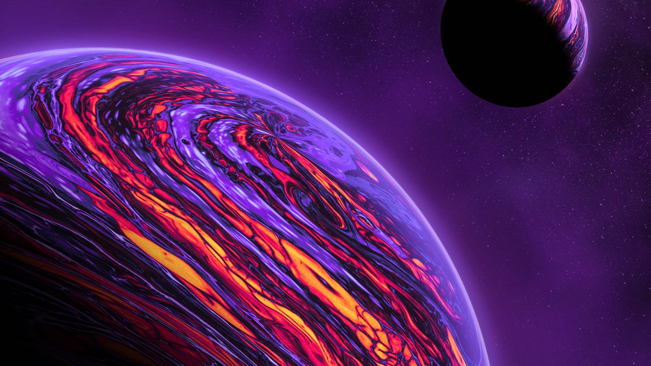 Planet, Atmosphere, Purple, Nature, Violet. Wallpaper in 1280x720 Resolution