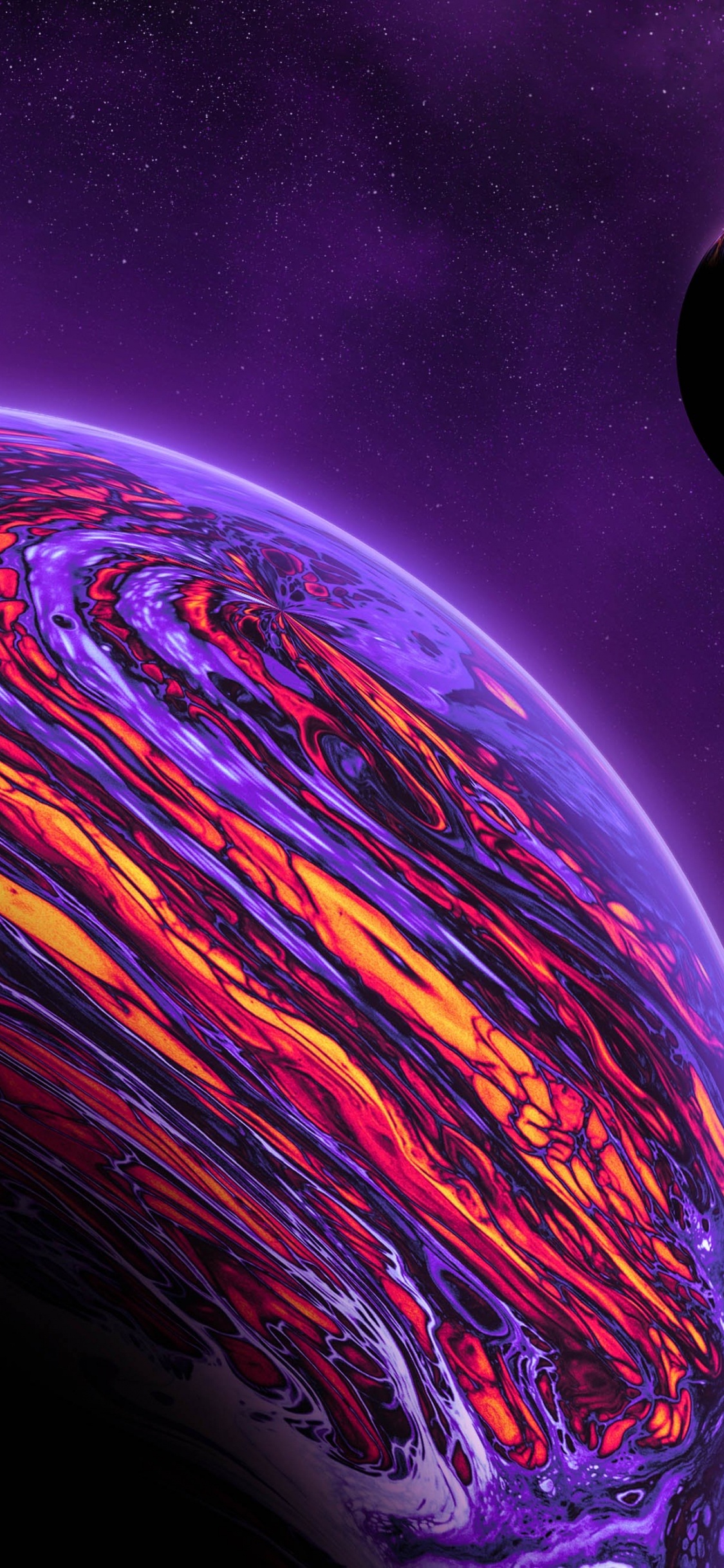 Planète, Atmosphère, Purple, Nature, Violette. Wallpaper in 1125x2436 Resolution