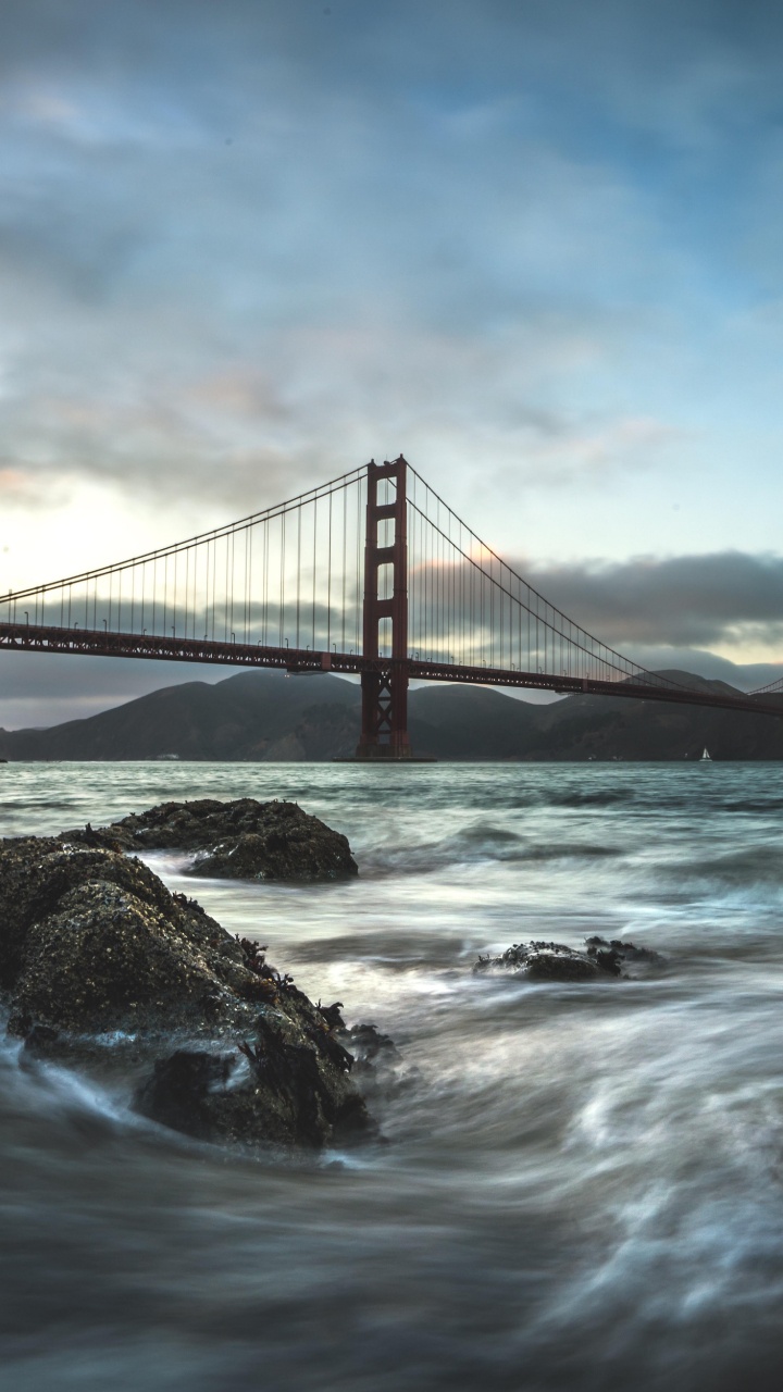 Meer, Golden Gate Bridge, Wasser, Natur, Brücke. Wallpaper in 720x1280 Resolution