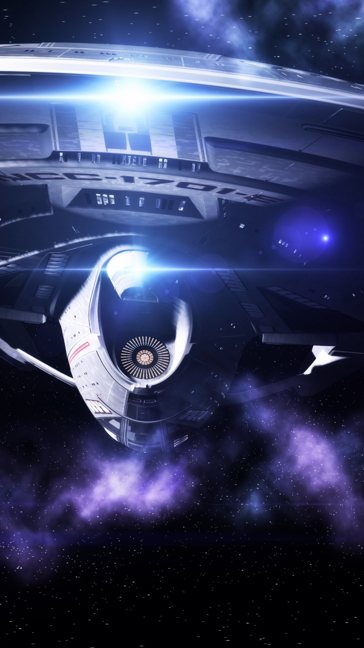 Vaisseau Spatial Blanc et Noir. Wallpaper in 750x1334 Resolution